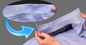 Как можно легко починить изношенный воротник рубашки быстро и просто: швейный трюк