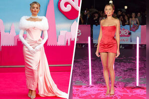 Марго Робби сменила два платья «Барби» на премьере в Лондоне