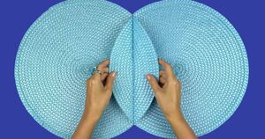 Эффектная плетеная сумка для лета, для пошива которой нужны лишь 3 круглых салфетки