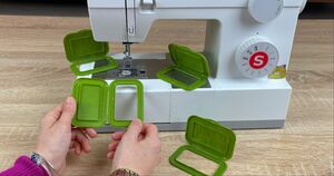 Супер идея для шитья с клапанами для влажных салфеток и швейной машинкой