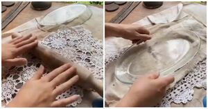 Невероятно красивая идея соединения глины и ажурной салфетки. Привнесите нотки изысканности в ваш дом