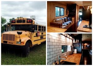 Американец превратил старый школьный автобус в роскошный дом на колесах