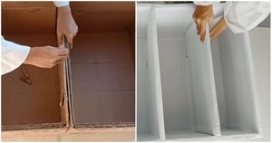 Мастерица придумала практичную идею по использованию картонных коробок, благодаря чему сэкономила кучу денег