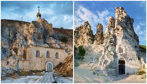 Дивногорье: пещерные христианские святыни внутри и вокруг меловых скал