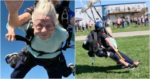 «Возраст — это всего лишь число», — сказала 104-летняя бабушка после своего прыжка с парашютом