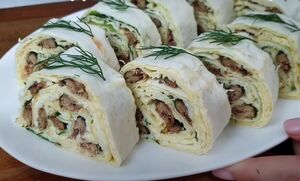 Быстрая закуска из лаваша и шпрот достойная праздничного стола