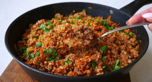 Гречка по-купечески (гречка с мясным фаршем)