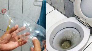 Как при помощи пластиковой бутылкой прочистить засор в унитазе