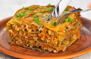 Капустная запеканка с фаршем