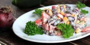 Легкий и сытный салат на ужин без лишних калорий