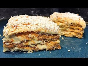 Нежный торт с хрустящими коржами – настоящее великолепие для праздничного стола
