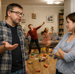 Мужчина отказывался возиться с детьми, но обстоятельства заставили