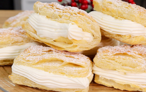 Слоёные ракушки с нежным кремом из маскарпоне