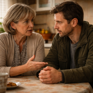 Взрослый сын при маме…