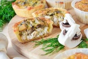 Киш с курицей и грибами