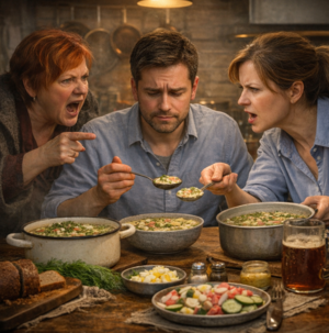 — Вот твоя бурда! На, подавись! — свекровь рванула кастрюлю и с силой опрокинула её в раковину.