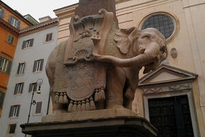 Знаменитая римская скульптура «Слон с обелиском» от Бернини снова пострадала