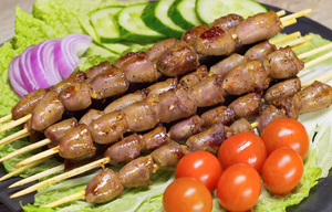 Куриные сердечки на гриле