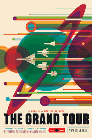 NASA опубликовало ретро-плакаты о космических путешествиях