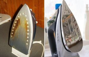 Как почистить утюг при помощи подручных средств