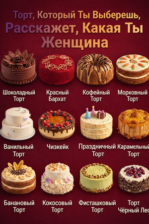 Как любимый торт выдает ваш характер и тайные стороны души