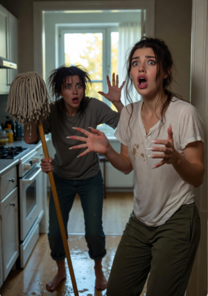 Сестра мужа пришла клянчить деньги на ресницы, но всё закончилось тем, что её позорно выставили за дверь со шваброй.