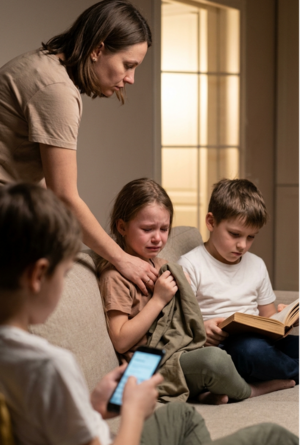 — Я распределяю подарки по заслугам! Кто как себя вёл в этом году, тот то и получил!