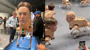 Робособаки с головами знаменитостей 