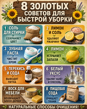 8 ценных советов, которые помогут быстро убрать большинство загрязнений без лишних трат