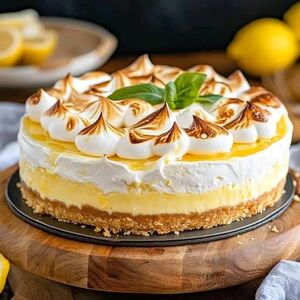 Лимонный торт-облако с меренгой — нежный, воздушный и невероятно вкусный