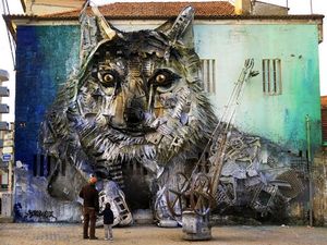Уличное искусство из мусора и металлолома – образы животных Артура Бордало