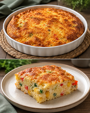 Овощная запеканка с сыром — мягкая и нежная внутри, с аппетитной румяной корочкой сверху