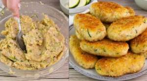 Вкусные низкоуглеводные закусочные оладьи из курицы и цукини.