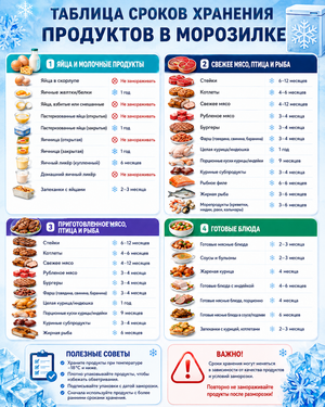 Сколько на самом деле можно хранить продукты в морозильной камере: полный список сроков хранения на каждый день.