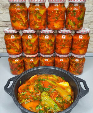 Очень вкусная закуска на зиму «Ахоржак»: рецепт грузинской кухни, который я взяла на заметку и теперь готовлю так уже много лет 