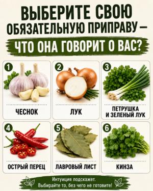 Выберите приправу, без которой не можете обойтись