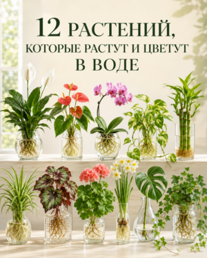 Эти растения годами растут в стакане с водой — и земля им совершенно не нужна