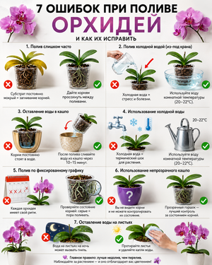 7 ошибок при поливе орхидей и как их легко исправить