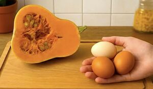 Тыква + яйца! Нежнее я ещё ничего не пробовала. Вкусный завтрак без муки 