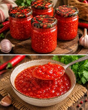 Вот ради какого соуса действительно стоит купить побольше перца! Насыщенный красный цвет, яркий чесночный аромат и та самая густая, слегка тягучая консистенция, как у любимого сладкого чили.