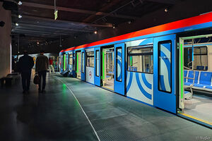 Музей транспорта Москвы, уникальные метровагоны подземного этажа