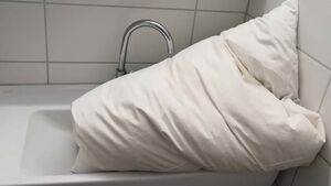 Как постирать старую перьевую подушку