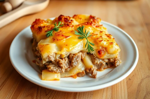 Картофельная запеканка с куриным фаршем: сытный ужин без предварительной обжарки
