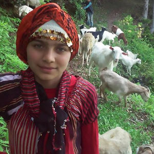 Девочка и ее песик спасли маму-козу и ее козленка