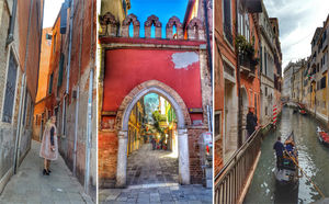 Очень красивые узкие улицы Венеции. Улицы и каналы.