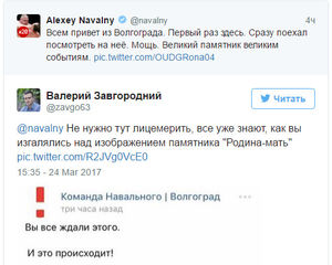 В Волгограде избили Навального за глумление над статуей "Родина-мать"