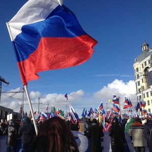 Фото с митинга-концерта в Москве в честь присоединения Крыма