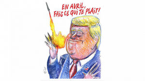 Charlie Hebdo опубликовал карикатуру на Трампа и ракетный удар США по Сирии