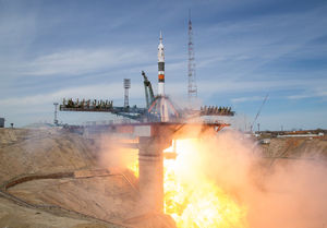 Старт российского космического корабля «Союз МС-04»