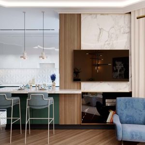 Интерьер двухкомнатной квартиры с мебелью Eichholtz
